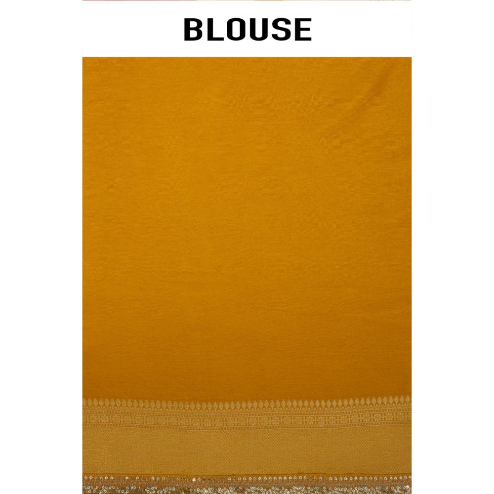 Aparnaa Sunlit Yellow Dola Khadi Saree with Unstitched Blouse