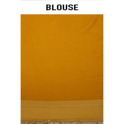 Aparnaa Sunlit Yellow Dola Khadi Saree with Unstitched Blouse