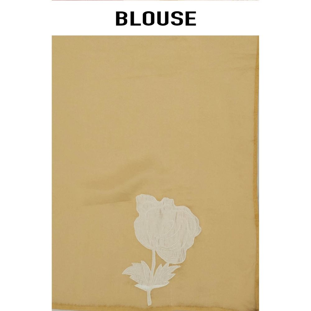 Aparnaa Elegant Beige Tissue Saree with Unstitched Blouse