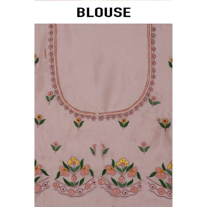 Aparnaa Lavender Tissue Saree with Unstitched Blouse