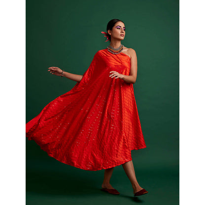 Apeksha Jain Label Orange Midi Dress