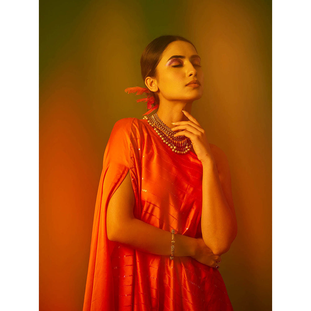 Apeksha Jain Label Orange Midi Dress