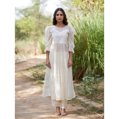 Apeksha Jain Label Ivory Kurta with Pant (Set of 2)