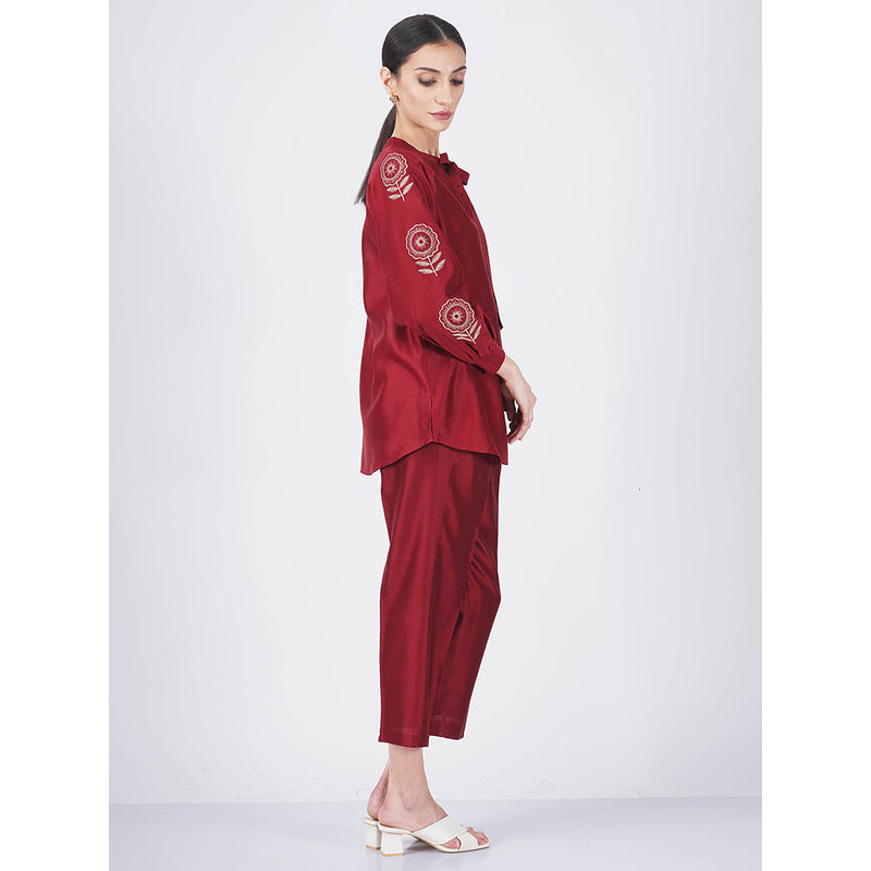 ARCVSH by Pallavi Singh Sunflower Top with Pants & Slip (Set of 3)