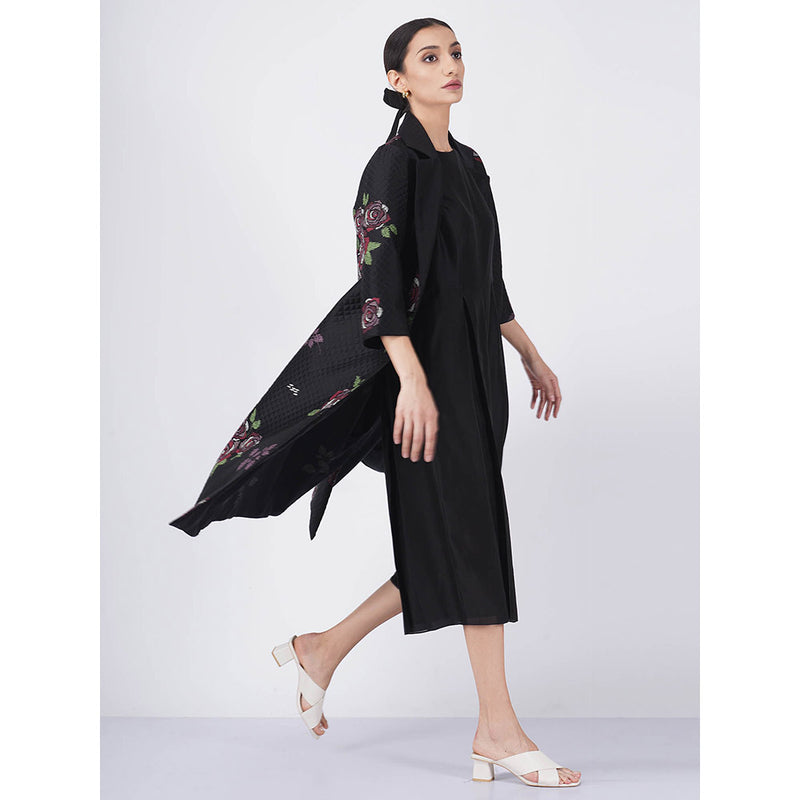 ARCVSH by Pallavi Singh Multi Rose Print Black Jacket