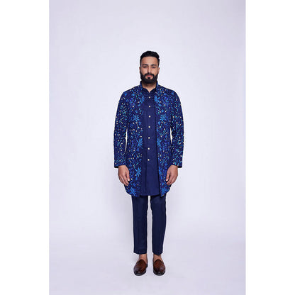 Arjun Kilachand Embroidered Long Open Bundi (Set of 3)