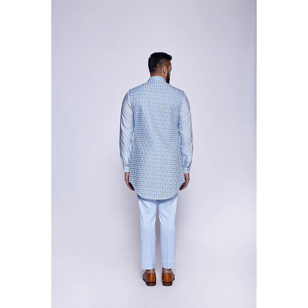 Arjun Kilachand Embroidered Open Long Bundi (Set of 3)