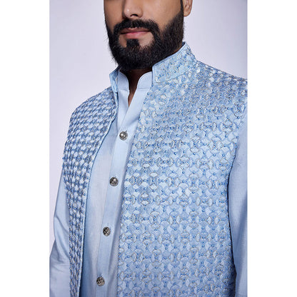 Arjun Kilachand Embroidered Open Long Bundi (Set of 3)