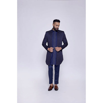 Arjun Kilachand Embroidered Open Fusion Jacket (Set of 3)