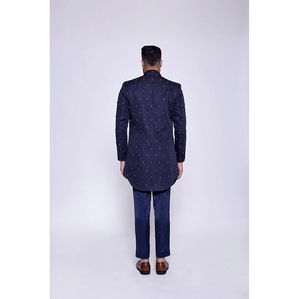 Arjun Kilachand Embroidered Open Fusion Jacket (Set of 3)