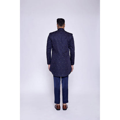 Arjun Kilachand Embroidered Open Fusion Jacket (Set of 3)