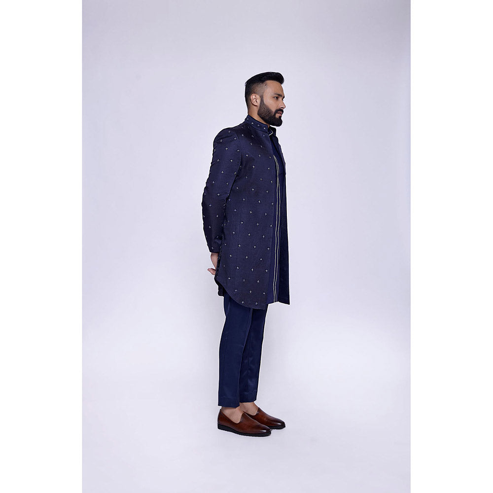 Arjun Kilachand Embroidered Open Fusion Jacket (Set of 3)