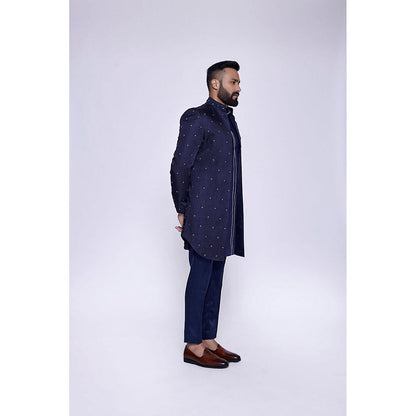 Arjun Kilachand Embroidered Open Fusion Jacket (Set of 3)