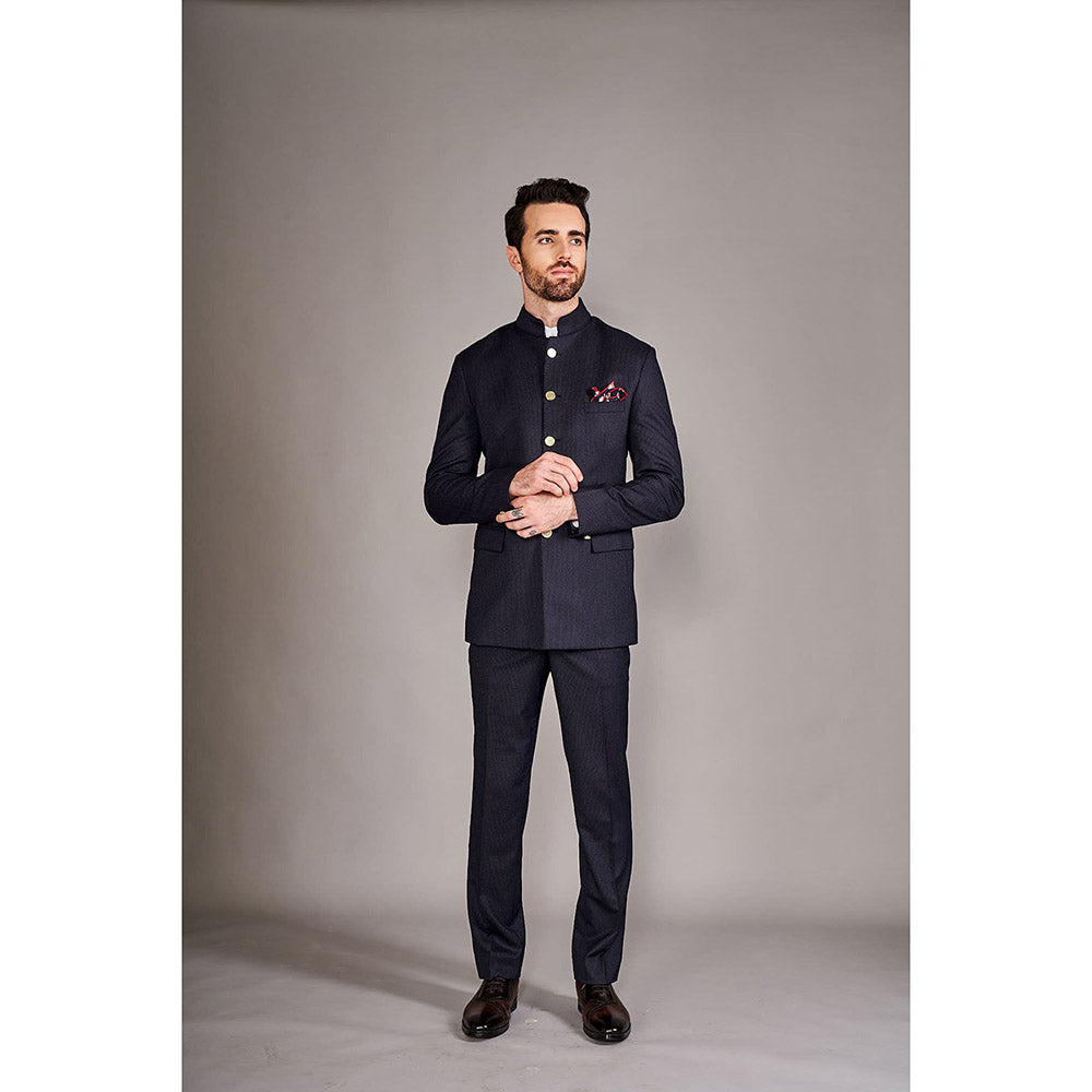 Arjun Kilachand Pinstripe Bandgala Suit (Set of 2)