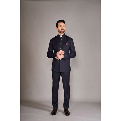 Arjun Kilachand Pinstripe Bandgala Suit (Set of 2)