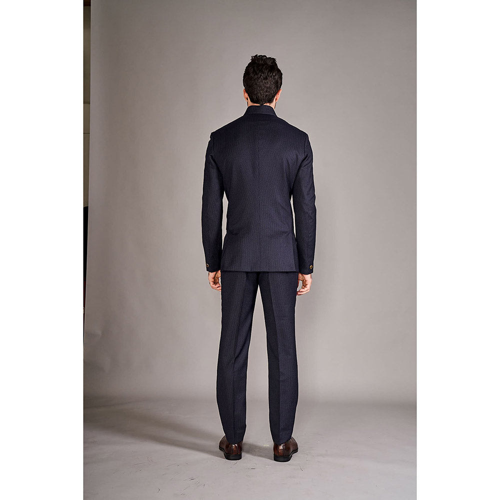 Arjun Kilachand Pinstripe Bandgala Suit (Set of 2)