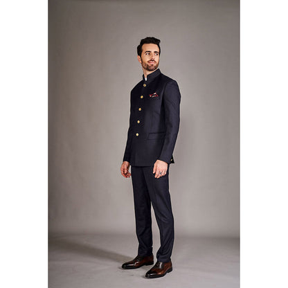 Arjun Kilachand Pinstripe Bandgala Suit (Set of 2)