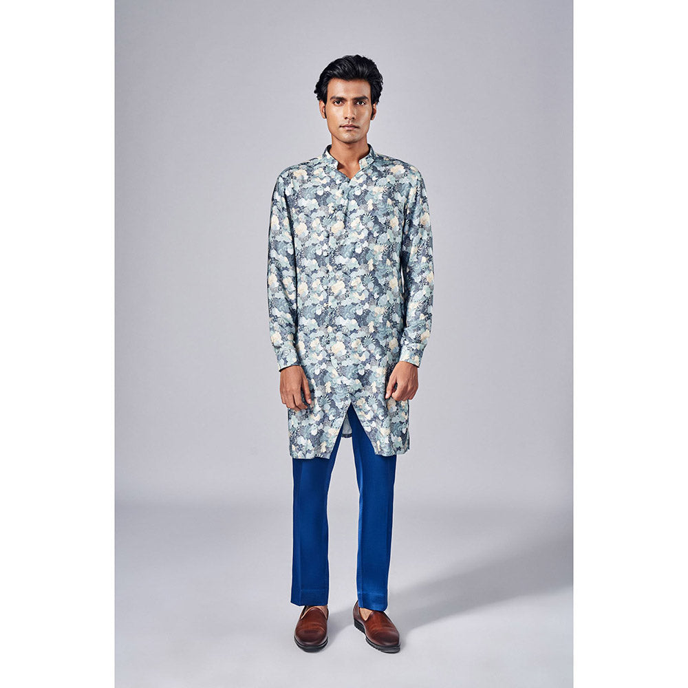 Arjun Kilachand Printed Asymmetrical Kurta (Set of 2)