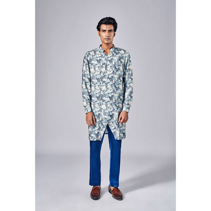 Arjun Kilachand Printed Asymmetrical Kurta (Set of 2)