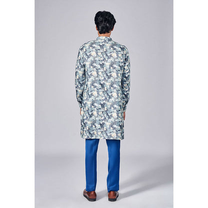Arjun Kilachand Printed Asymmetrical Kurta (Set of 2)
