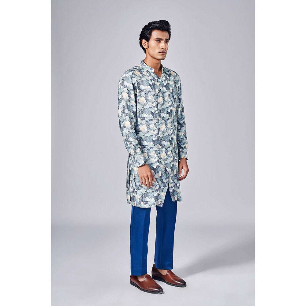 Arjun Kilachand Printed Asymmetrical Kurta (Set of 2)