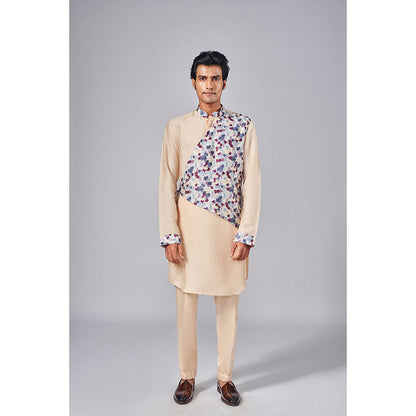 Arjun Kilachand Printed Flap Kurta With Tie Up (Set of 2)