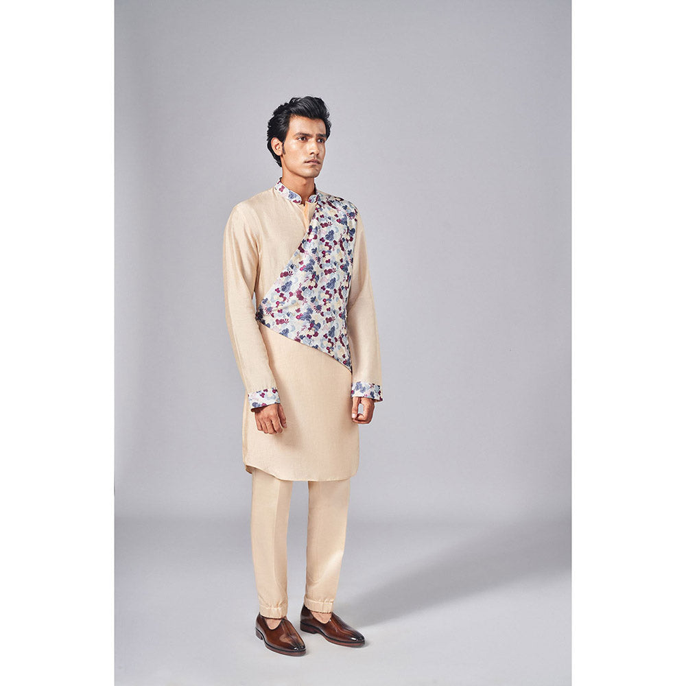 Arjun Kilachand Printed Flap Kurta With Tie Up (Set of 2)