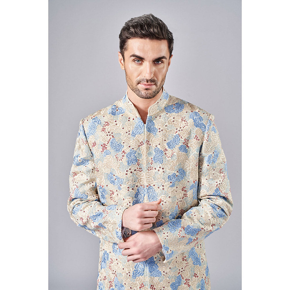 Arjun Kilachand All Over Embroidered Sherwani (Set of 2)