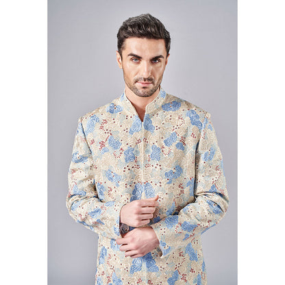 Arjun Kilachand All Over Embroidered Sherwani (Set of 2)