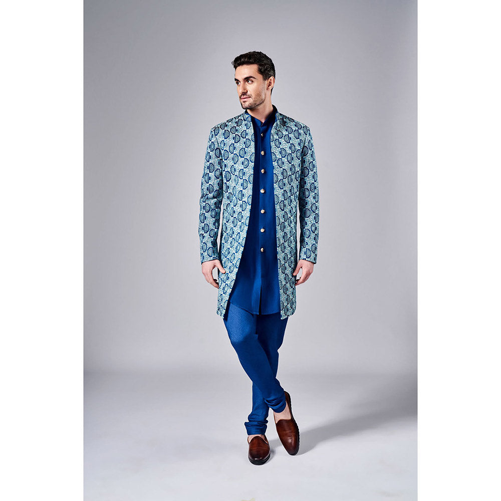 Arjun Kilachand Embroidered Open Sherwani (Set of 2)