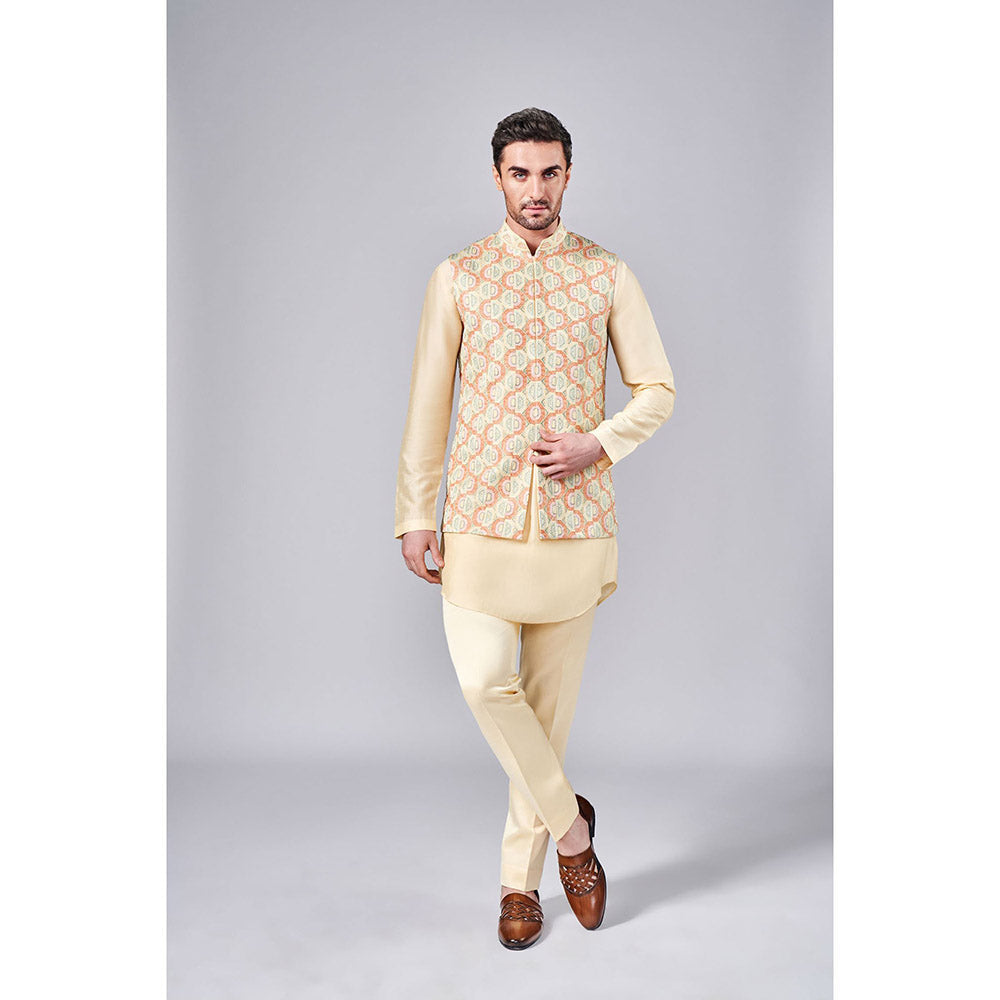 Arjun Kilachand Embroidered Concealed Bundi (Set of 3)