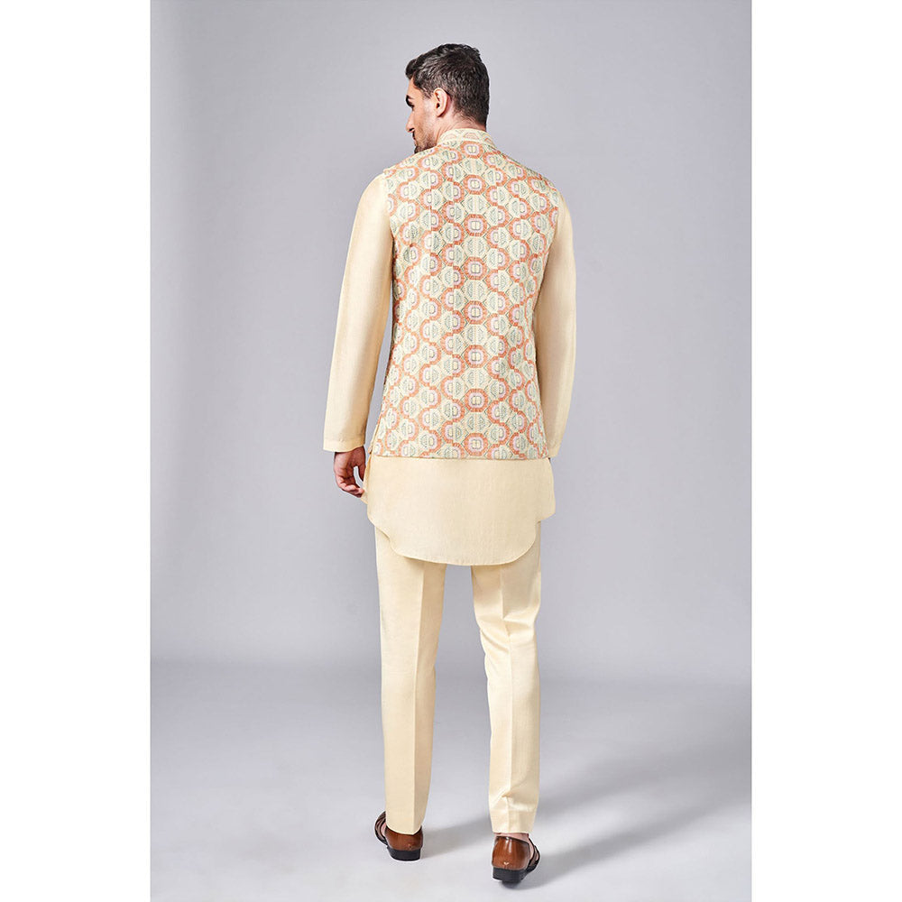 Arjun Kilachand Embroidered Concealed Bundi (Set of 3)