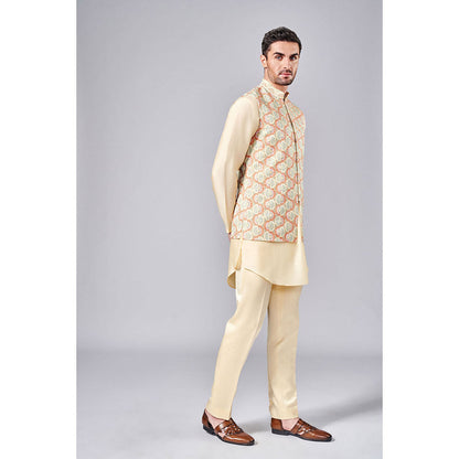 Arjun Kilachand Embroidered Concealed Bundi (Set of 3)