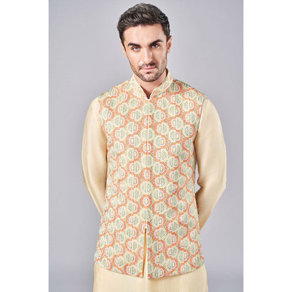 Arjun Kilachand Embroidered Concealed Bundi (Set of 3)