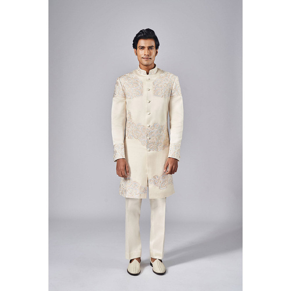 Arjun Kilachand Motif Embroidered Sherwani (Set of 2)