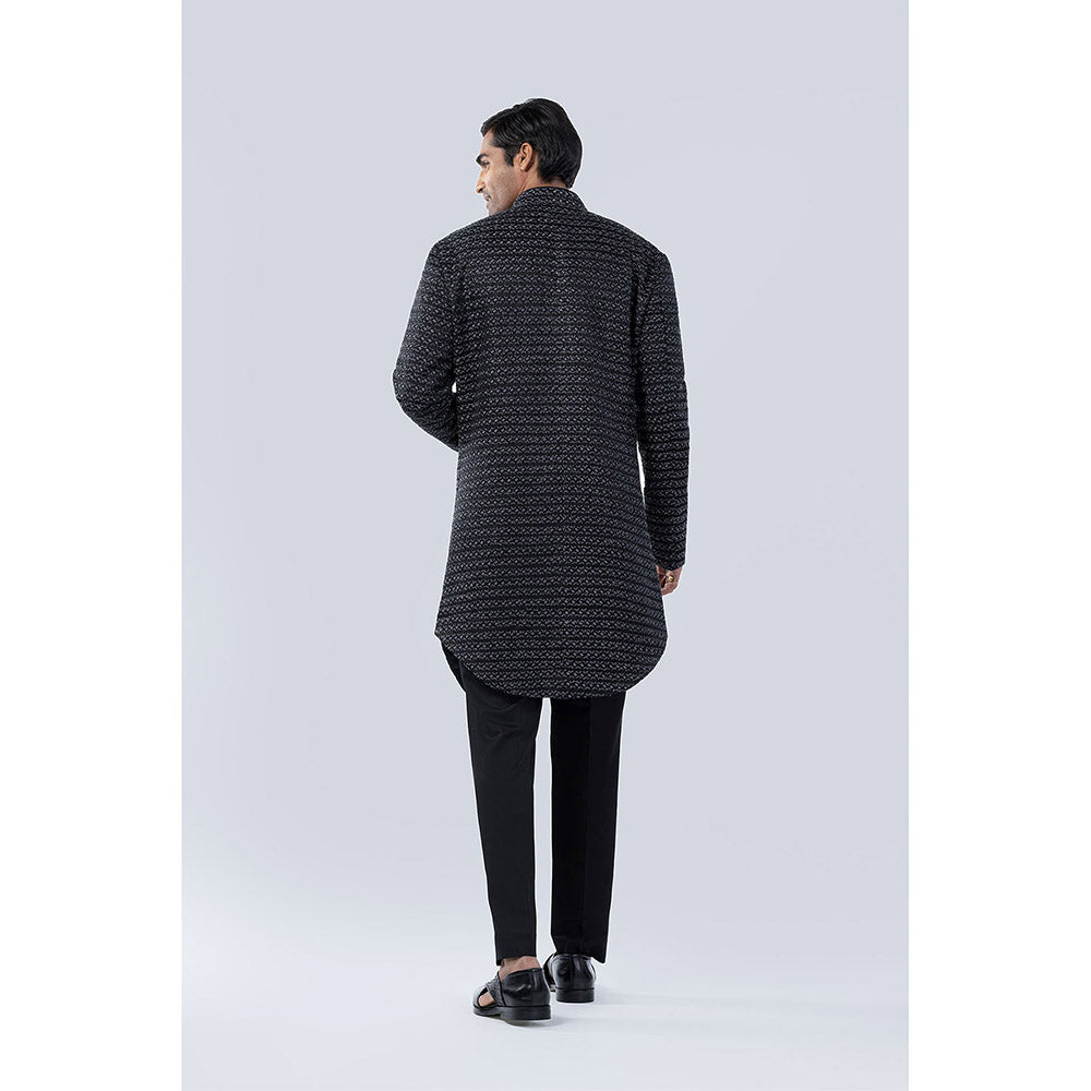 Arjun Kilachand Bead and Threadwork Embroidered Sherwani (Set of 2)