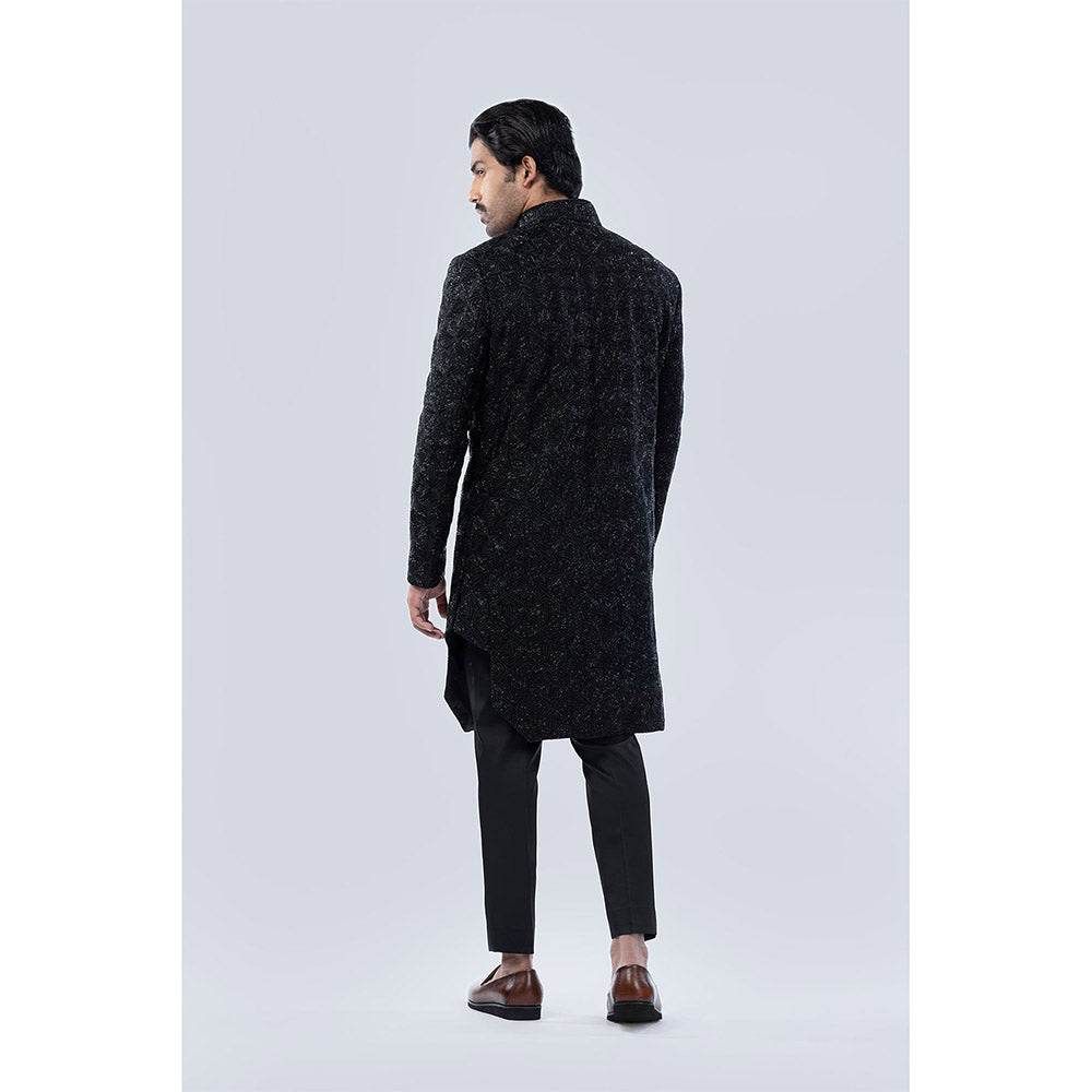 Arjun Kilachand Bead and Thread Work Embroidered Sherwani (Set of 2)