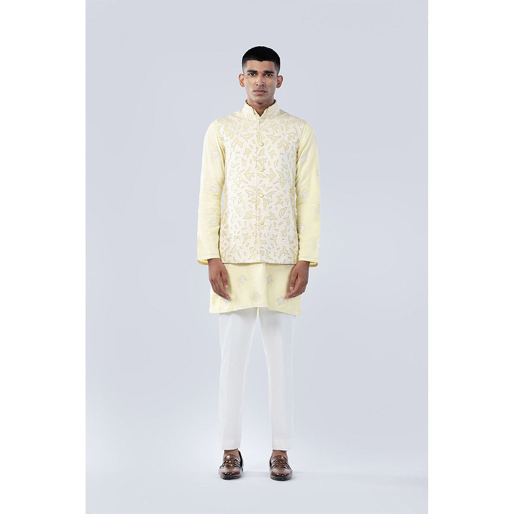 Arjun Kilachand Wool Embroidered Bundi (Set of 3)