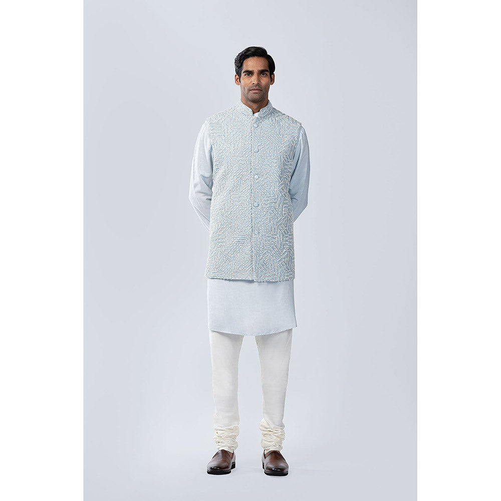 Arjun Kilachand French Knot Embroidered Bundi (Set of 3)