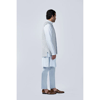 Arjun Kilachand Resham Thread and Silver Bead Emb Bundi (Set of 3)