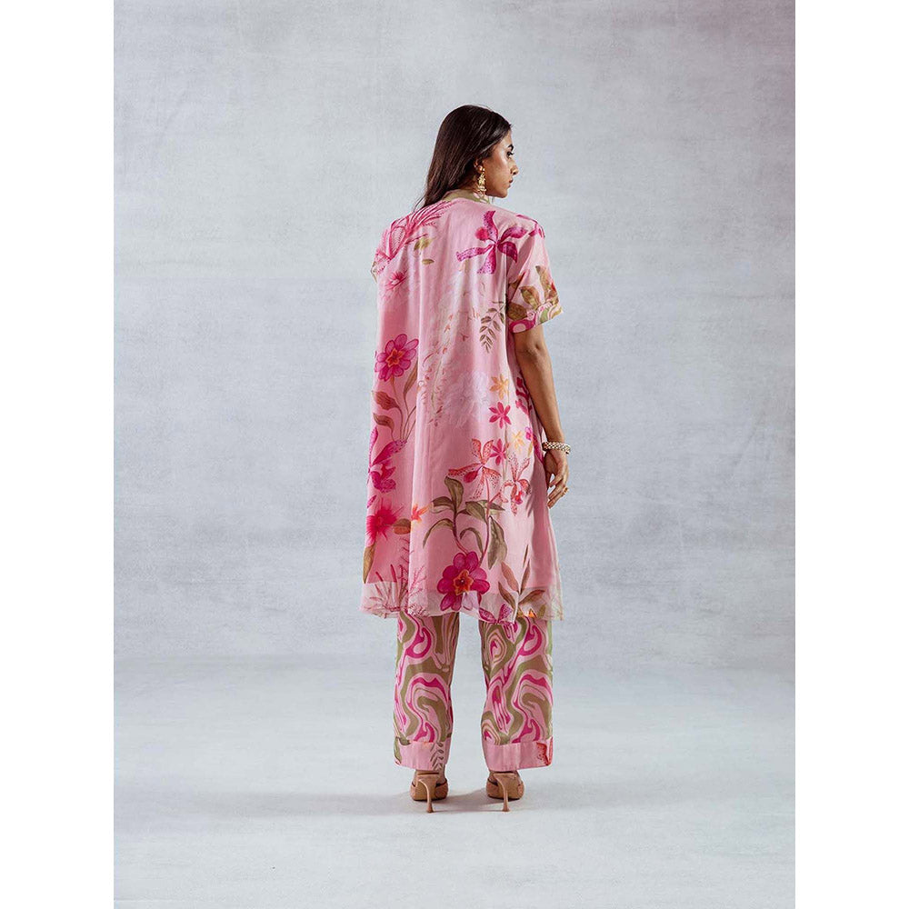 AROOP SHOP INDIA Women Pink Floral Co-Ord (Set of 2)