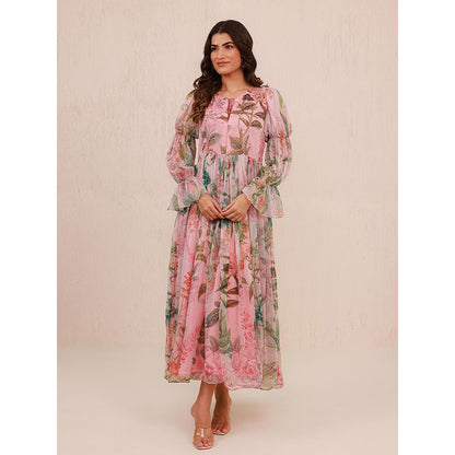 AROOP SHOP INDIA Pink Ivy Maxi Dress