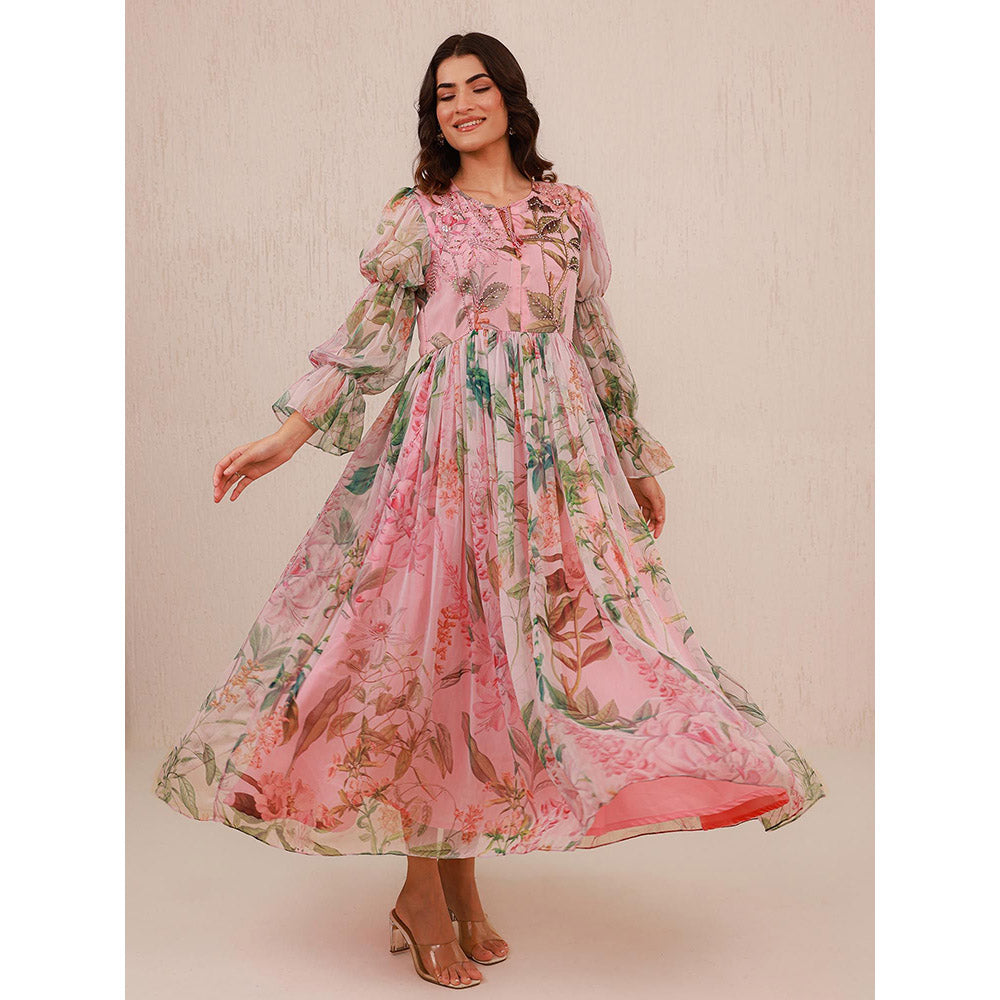 AROOP SHOP INDIA Pink Ivy Maxi Dress