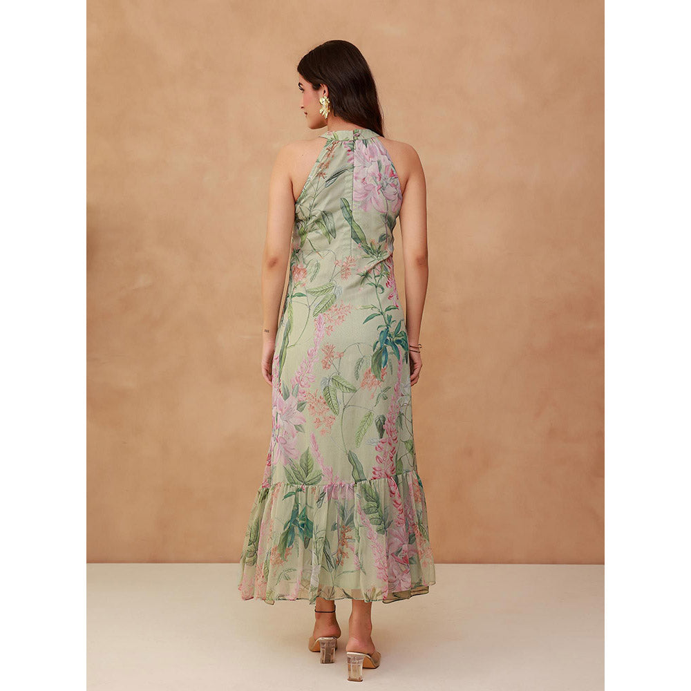 AROOP SHOP INDIA Green Patella Maxi Dress