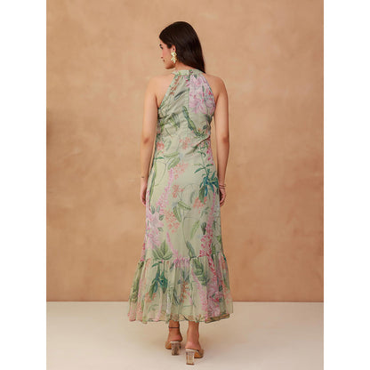 AROOP SHOP INDIA Green Patella Maxi Dress