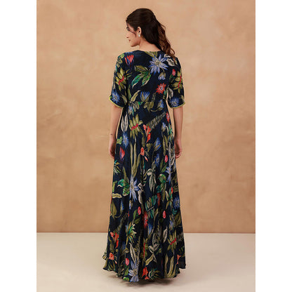 AROOP SHOP INDIA Navy Blue Melora Maxi Dress