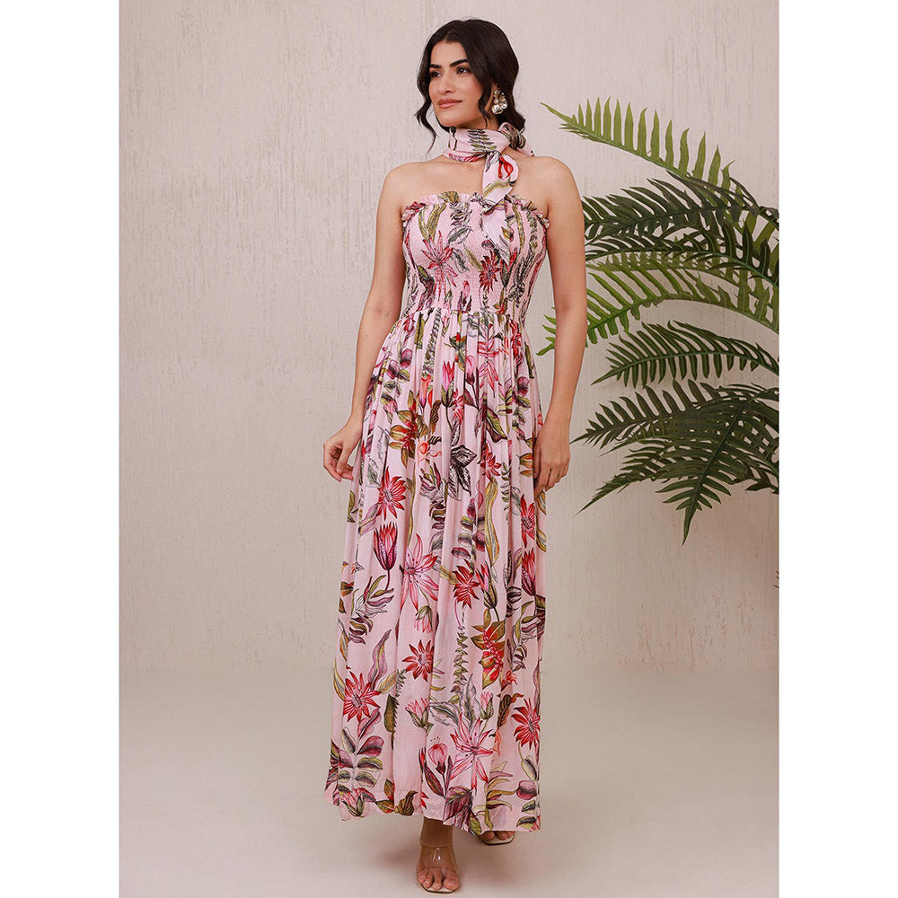 AROOP SHOP INDIA Pink Whirl Maxi Dress