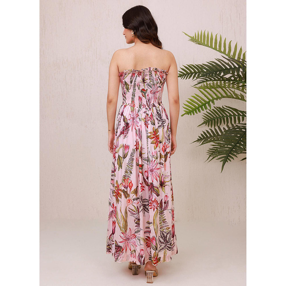 AROOP SHOP INDIA Pink Whirl Maxi Dress