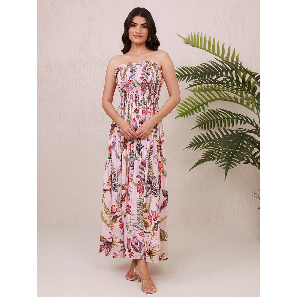 AROOP SHOP INDIA Pink Whirl Maxi Dress
