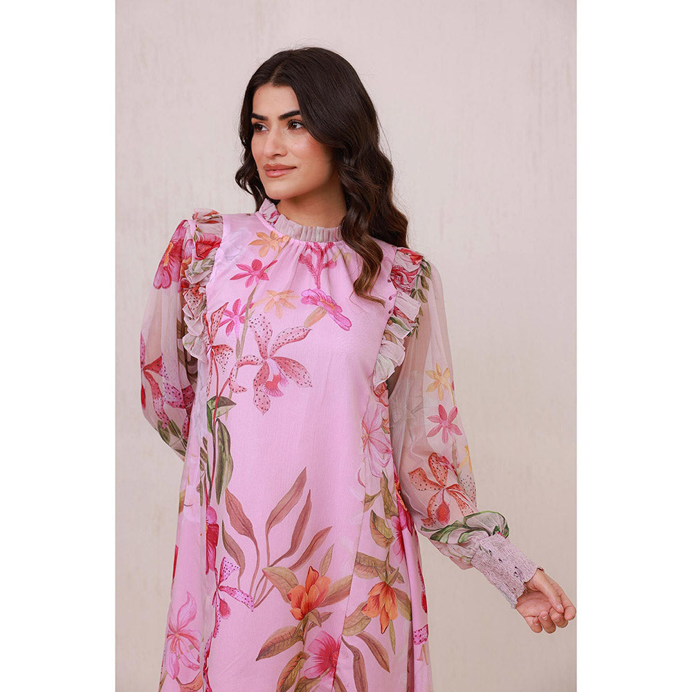 AROOP SHOP INDIA Pink Clover Mini Dress